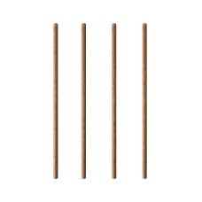 Słomki papierowe naturalne kraft 6 mm x 200 mm opakowanie 100 sztuk