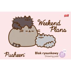 Blok Rysunkowy A4 Biały Pusheen 20 Kartek 80g/m2