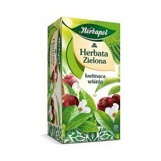 Herbata Zielona Herbapol Kwitnąca Wiśnia 20 torebek po 1,7g