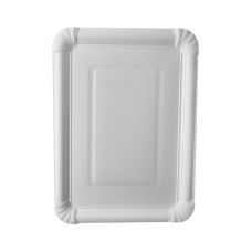 Tacka papierowa biała jednorazowa 21,5 x 29 cm 6 sztuk do gastronomii eventów