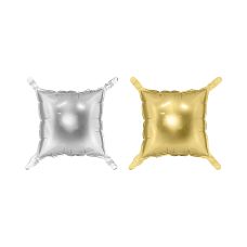 Balon Foliowy Kurtyna Kwadrat Dwustronny Złoto-Srebrny 35x35 cm (4 szt.)