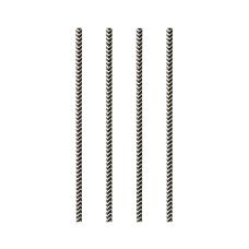 Słomki papierowe czarno-białe wzór Zig Zag 6x200 mm opakowanie 100 sztuk