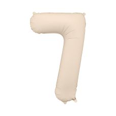 Balon Foliowy Cyfra 7 Jasny Beż 86cm