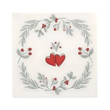 Serwetki papierowe 3-warstwowe wzór Berries 1/4 składane 33 x 33 cm 20 sztuk