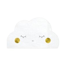 Serwetki Papierowe Chmurka Białe z Nadrukiem 16x9,5cm 20 sztuk