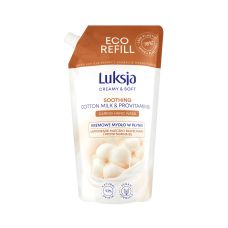 Mydło w płynie Luksja Creamy & Soft  Mleczko bawełniane i Prowitamina B5 zapas, 900 ml