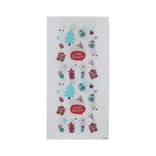 Torebka papierowa biała świąteczna z uchwytami 15+6,5 x 29 cm 1000 szt.
