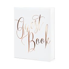 Księga Gości Guest book 20x24,5cm biała 22 kartki
