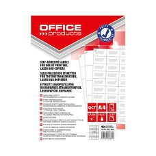 Etykiety OFFICE PRODUCTS, 52,5x29,7mm, białe, 100 ark.