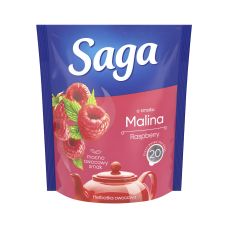 Herbata czarna SAGA malinowa w torebkach 20 x 2 g idealna do gastronomii i biur