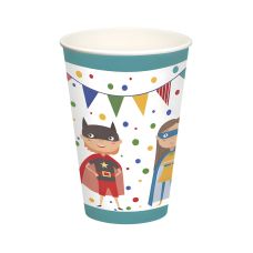 Kubek papierowy Superhero wzór dziecięcy 200 ml średnica 70 mm 10 szt.