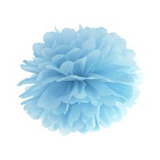 Pompon Bibułowy Dekoracyjny Jasnomglistoniebieski 25 cm