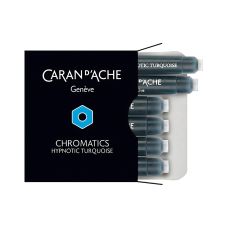 Naboje do piór CARAN D'ACHE Chromatics Hypnotic Turquoise, 6 sztuk, turkusowe