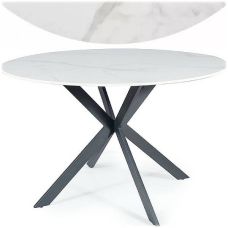 Okrągły stół 120 cm biały marmur ceramiczny Talia Signal