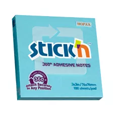 Notes samoprzylepny 360 stopni niebieski 76x76mm 100 kartek