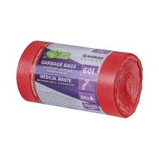 Worki na odpady medyczne DONAU EXPERT, LDPE, 60l, 50 szt., czerwone