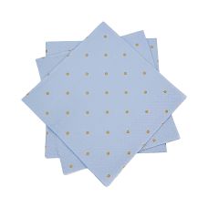 Serwetki Papierowe Trójwarstwowe PAW Golden Dots Jasnoniebieskie 33x33 cm 20 sztuk