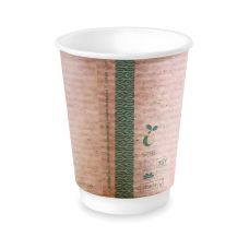 Kubek papierowy dwuściankowy kraft 350 ml średnica 90 mm opakowanie 25 szt.