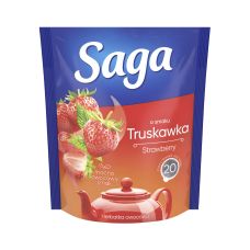 Herbata czarna SAGA truskawkowa 20 torebek ekspresowych do gastronomii