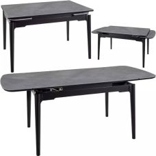 Stół rozkładany ceramiczny 120-180x80 czarny Sento Signal