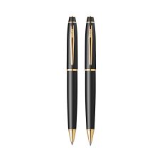 Zestaw długopis i ołówek automatyczny Scrikss Noble 35 w eleganckim etui, kolor czarne złoto