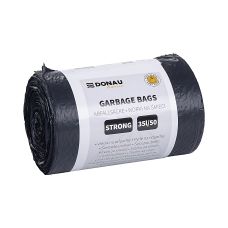 Worki na śmieci DONAU HOME, mocne (LDPE), 35l, 50 szt., czarne