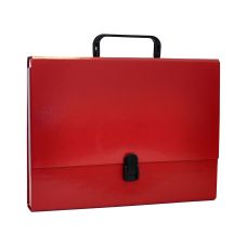 Teczka pudełko OFFICE PRODUCTS z polipropylenu A4 na 5 cm z rączką i zamkiem bordowa