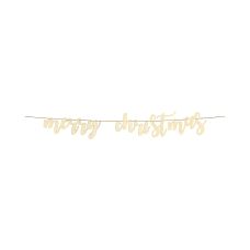 Baner Drewniany Dekoracyjny Merry Christmas, 87x17cm