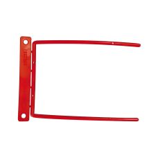 Klipsy archiwizacyjne Q-CONNECT D-Clip czerwone, pojemność pliku do 8 cm