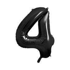 Balon Foliowy Cyfra 4 Czarny 86 cm