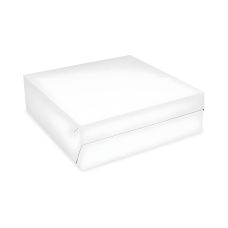 Pudełka kartonowe na tort 28 x 28 x 10 cm białe 50 sztuk do gastronomii