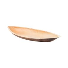 Naczynie jednorazowe z liści palmowych kształt Kajak 30 x 13 x 2,5 cm 25 sztuk