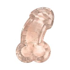 Talerzyki papierowe różowe złoto 26.5x15.5cm 6 sztuk