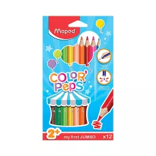 Kredki Jumbo Colorpeps Early Age trójkątne 12 sztuk