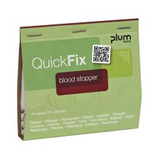 Plastry tamujące krwawienie QuickFix Blood Stopper do dozownika 25x72 mm 45 szt.
