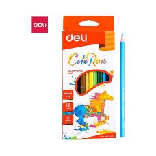 Kredki ołówkowe bezdrzewne COLORUN 12 kolorów DELI