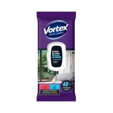 Chusteczki nawilżane VORTEX do szyb i luster z klapką 48 sztuk profesjonalne