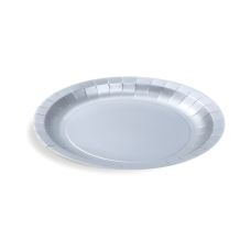 Talerz papierowy srebrny 23 cm 10 szt.