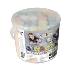 Kreda chodnikowa GIMBOO XXL, w plastikowym wiaderku, 20 sztuk