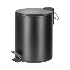 Kosz ze stopką Donau Home Modern, wolnoopadający, 5l, czarny