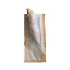 Torba fałdowa z oknem papierowym 16+8 cm x 35 cm 1000 sztuk
