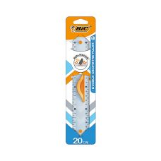 Linijka DOUBLE RULER 20cm z uchwytem blister BIC