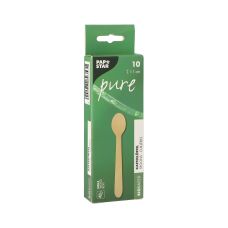 Łyżeczki drewniane jednorazowe 11 cm naturalne PURE bezbarwne 10 sztuk