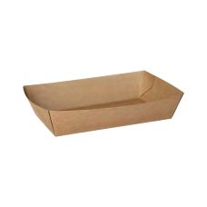 Tacka papierowa głęboka tłuszczoodporna brązowa 15,5 x 8,5 x 3,5 cm 50 szt.