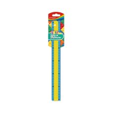 Linijka plastikowa KEYROAD w kształcie klocków 30cm zawieszka mix kolorów 10szt