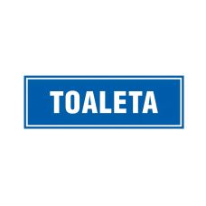 Znak Toaleta na płycie PCV 1mm nieświecący 100x300 mm