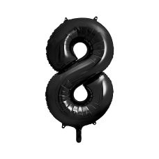 Balon Foliowy Cyfra 8 Czarny 86 cm
