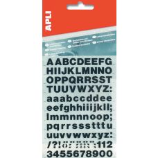 Litery samoprzylepne APLI, 40mm, czarne