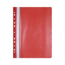 Skoroszyt A4 OFFICE PRODUCTS z polipropylenu miękki wpinany czerwony 100/170 mikronów