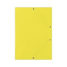 Teczka z gumką kartonowa A4 DONAU 400gsm 3-skrzydłowa żółta